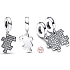 Zawieszka ze srebra próby 925 Puzzle, element do bransoletki przyjaźni