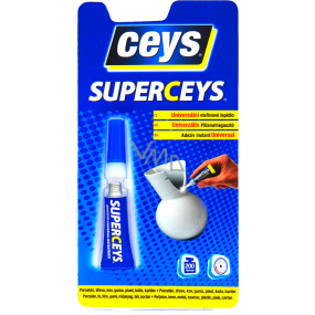 Ceys Superceys univerzální vteřinové lepidlo, 3 g Ceys Superceys univerzální vteřinové lepidlo, 3 g