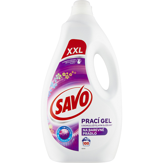 SAVO żel do prania kolorowych tkanin 100 prań, 5 l