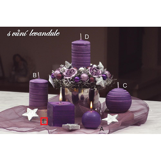 Lima Wellness Levandule aroma svíčka krychle 65 x 65 mm 1 kus