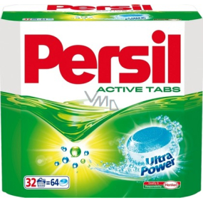 Persil Active Powder Tabs univerzální prací prostředek na bílé prádlo 64 kusů Persil Active Powder Tabs univerzální prací prostředek na bílé prádlo 64 kusů