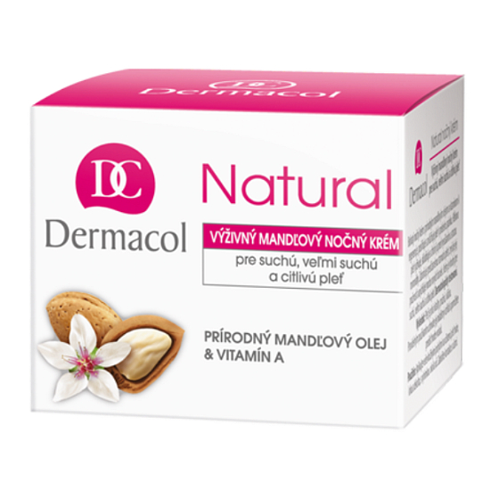Dermacol Natural Odżywczy krem migdałowy na noc 50 ml do suchej i wrażliwej cery