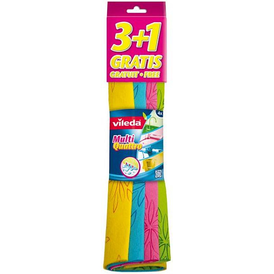 Vileda Multi Quattro univerzální hadřík 34 x 34 cm 4 kusy