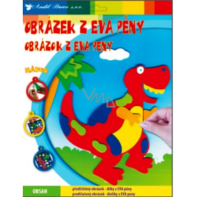 Obrázky z EVA pěny Tyranosaurus červený 33 x 25 cm