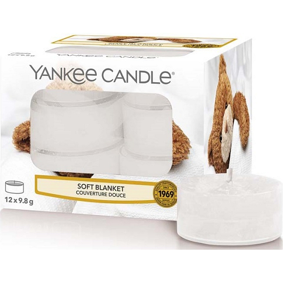 Yankee Candle Soft Blanket - Jemná přikrývka vonná čajová svíčka 12 x 9,8 g