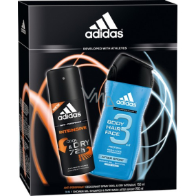 Adidas Intensive Cool antiperspirant deodorant sprej 150 ml + sprchový gel 250 ml, kosmetická sada