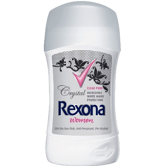 Rexona Crystal Clear Pure antiperspirant deodorant stick pro ženy 40 ml