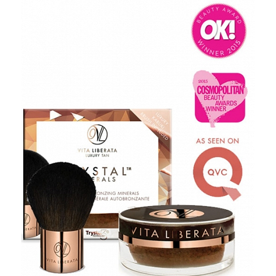 Vita Liberata Trystal Minerals Powder Samoopalovací minerální exkluzivní pudr s matujícím efektem 01 Sunkissed 9 g