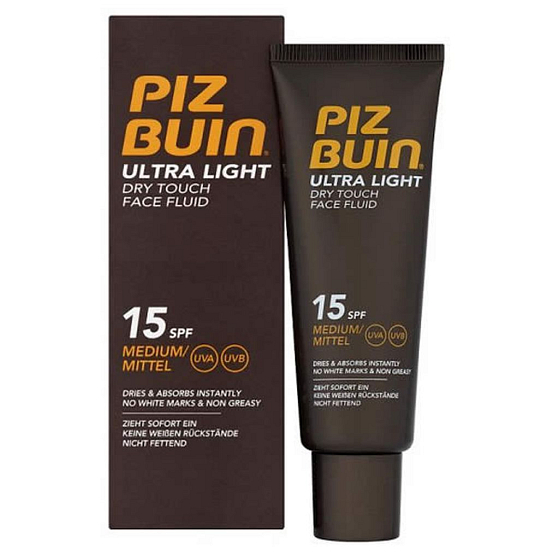 Piz Buin Ultra Light SPF15 ultra lehký hydratační fluid na opalování na tvář 50 ml