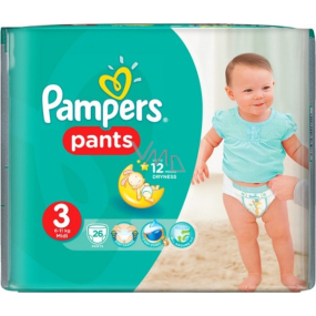 Pampers Pants 3 Midi 6-11 kg plenkové kalhotky 26 kusů