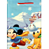 Ditipo Dárková papírová taška 26,4 x 12 x 32,4 cm Disney Mickey Mouse a Pluto na bruslích
