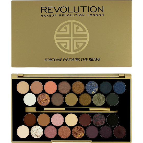 Makeup Revolution Fortune Favours The Brave paletka 30 očních stínů 16 g