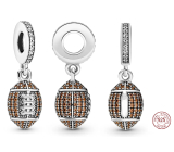 Zawieszka ze srebra próby 925 Piłka nożna amerykańska, charms do bransoletki sport
