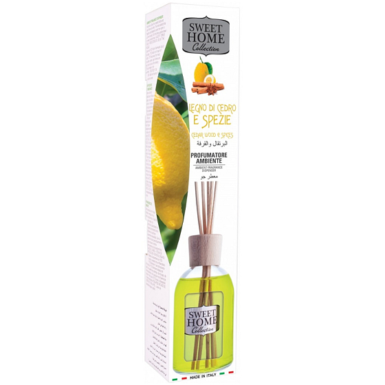 Sweet Home Cedrowe drewno i przyprawy dyfuzor zapachowy z patyczkami 100 ml
