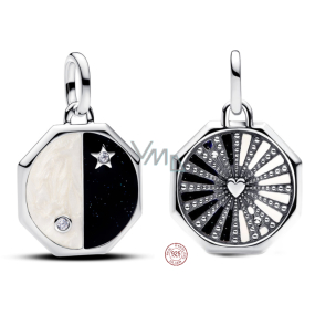 Charm Sterlingové stříbro 925 Jin and Jang, přívěsek na náramek symbol Charm Sterlingové stříbro 925 Jin and Jang, přívěsek na náramek symbol