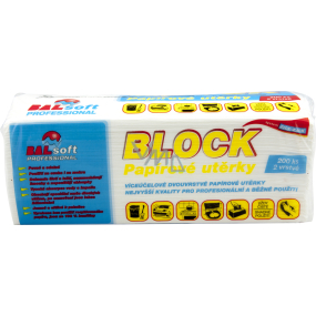 BALsoft Block 2-warstwowe papierowe ręczniki, 200 szt. BALsoft Block 2-warstwowe papierowe ręczniki, 200 szt.
