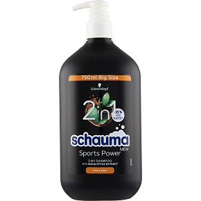 Schauma Men Sports Power 2w1 szampon, 750 ml