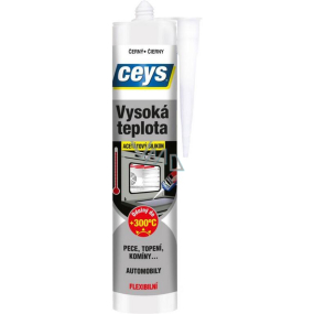 Ceys Silikon acetát vysoká teplota, černý, 280 ml Ceys Silikon acetát vysoká teplota, černý, 280 ml