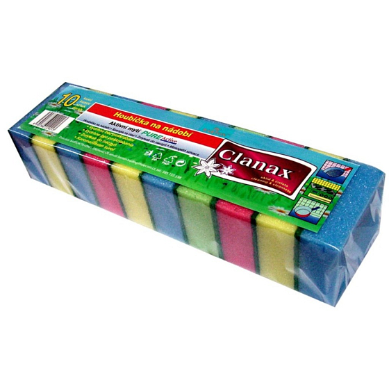 Clanax Gąbka do naczyń 10 sztuk 50A