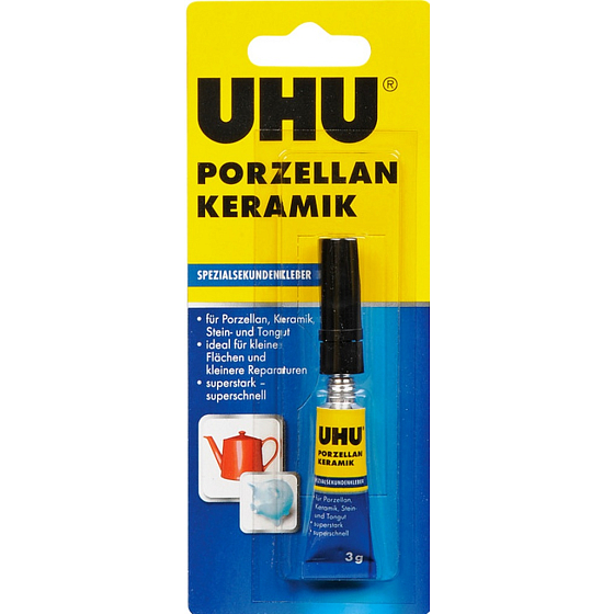 Uhu Porzellan Keramik sekundowe klej do porcelany i ceramiki 3 g