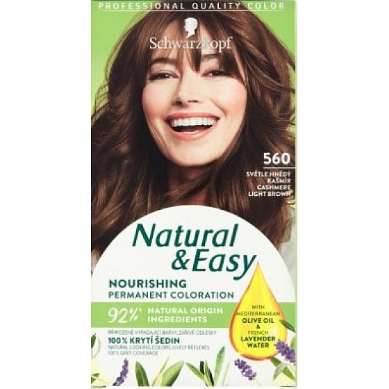 Schwarzkopf Natural & Easy barva na vlasy 560 Světle hnědý kašmír