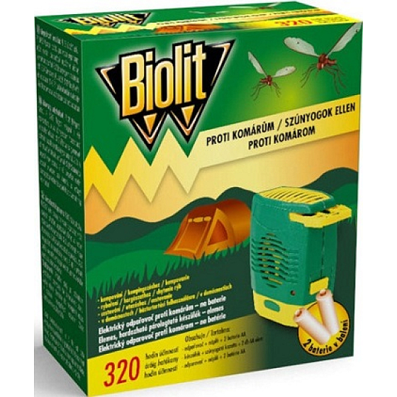 Biolit Proti komárům elektrický odpařovač na baterie 1 kus + baterie 2 kusy