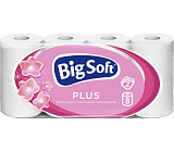 Big Soft Plus 2-warstwowy papier toaletowy, 8 rolek, 17,6 m rolka