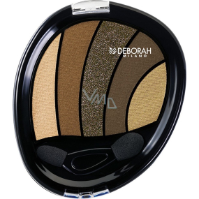 Deborah Milano Perfect Smokey Eye Palette paletka 5ti očních stínů 05 Kaki 5 g