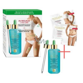 Collistar Anticellulite Slimming Superconcentrate Night Zeštíhlující superkoncentrát proti celulitidě noční 200 ml + Patch Treatment Reshaping remodelační náplasti bříško, boky 5 kusů - náplasti pro kritické zóny, kosmetická sada