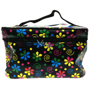 Etue Černá s kytkama 18,5 x 12 x 11 cm Etue Černá s kytkama 18,5 x 12 x 11 cm