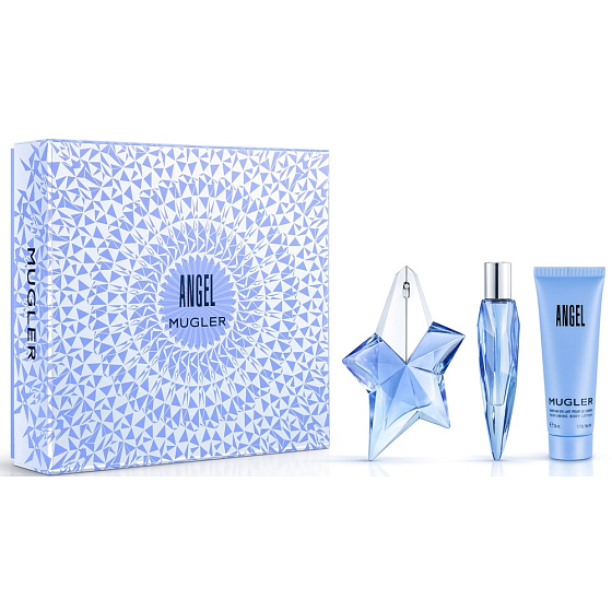 Thierry Mugler Angel parfémovaná voda plnitelný flakon pro ženy 25 ml + tělové mléko 50 ml + miniatura 10 ml, dárková sada