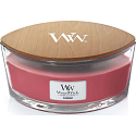 WoodWick Currant - Rybíz vonná svíčka s dřevěným širokým knotem a víčkem sklo loď 453 g