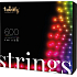Twinkly Strings Multi Color chytré žárovky 600 kusů na stromeček ovládané prostřednictvím aplikace barevné 48 m