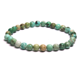 Tyrkys Peru elastyczny bransoletka naturalny kamień, kulka 6 mm / 16 - 17 cm, kamień szczęścia, talizman podróżników i miłośników zwierząt