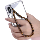 Tygry oko bransoletka do telefonu przeciwko utracie, naturalny kamień koralik 6 mm / 26,5 cm, kamień słońca i ziemi, przynosi szczęście i bogactwo