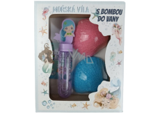 Bohemia Gifts Męska kula do kąpieli 2 x 50 g + bańka mydlana 30 ml, zestaw kosmetyczny dla dzieci