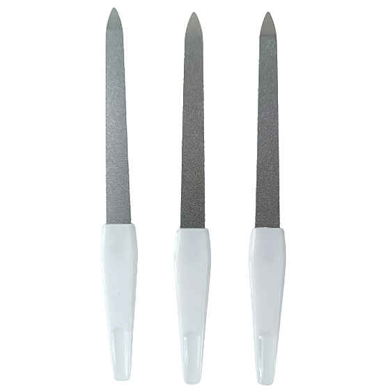 Pilnik do paznokci metalowy dwustronny 15 cm 3 sztuki