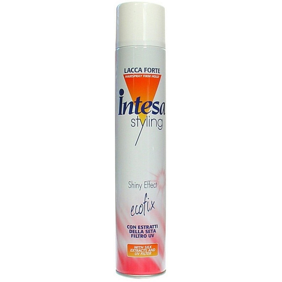 Intesa Styling Shiny Effect lak do włosów z efektem połysku mocno utrwalający różowy 500 ml