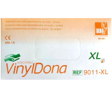 Dona Vinyl Rukavice jednorázové vinylové bezprašné, velikost XL, 100 kusů