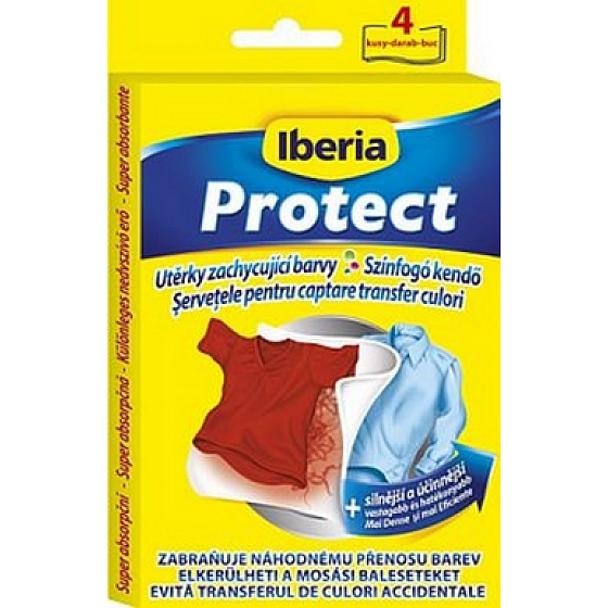 Iberia Protect utěrky zachycující barvy, které se nepřenáší při praní na další oděvy 4 kusy