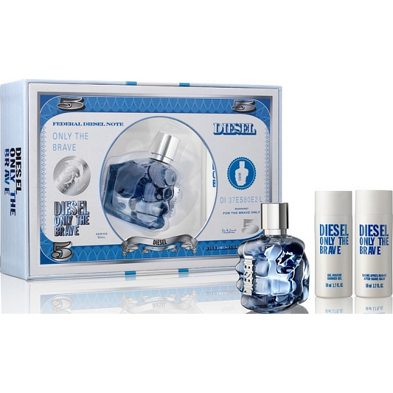 Diesel Only The Brave toaletní voda 35 ml + sprchový gel 50 ml + balzám po holení 50 ml, dárková sada