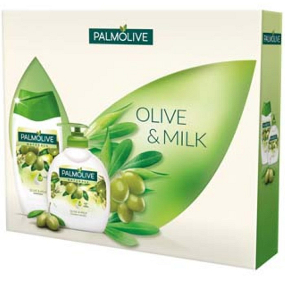 Palmolive Olive Milk sprchový gel 250 ml + Olive tekuté mýdlo 300 ml, kosmetická sada