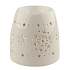 Aromalampa porcelánová bílá s vločkami 11 cm