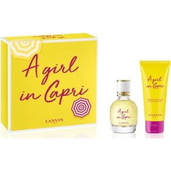 Lanvin A Girl in Capri toaletní voda pro ženy 50 ml + tělové mléko 100 ml, dárková sada
