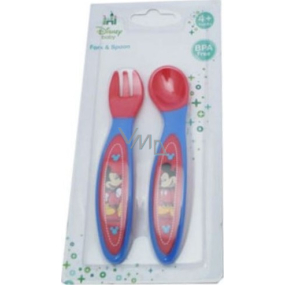 Disney Baby Mickey Mouse příbor modročervený pro děti 4+ měsíců