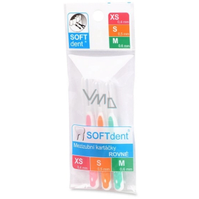 Soft Dent mezizubní kartáček zahnutý XS - M, 0,4 - 6 mm 3 kusy