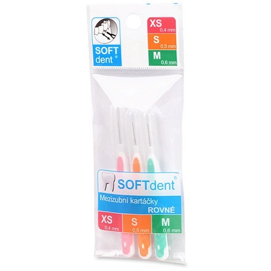 Soft Dent mezizubní kartáček zahnutý XS - M, 0,4 - 6 mm 3 kusy