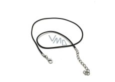 Woskowana sznurówka czarna z karabińczykiem długość 60 x 2 cm 1 sztuka