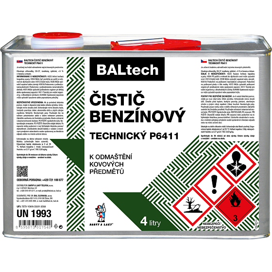 BALTECH techniczny benzynowy środek czyszczący P6411, 4 l