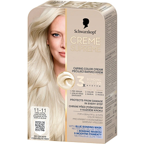 Schwarzkopf Creme Supreme farba do włosów 11-11 chłodny ultra jasny blond 60 ml
